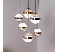 Ideallux Ideal Lux LED pendant light Galaxy, 6-bulb, acrylic, metal