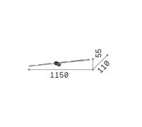Ideallux Ideal Lux LED wall lamp Filo, white, width 115 cm, metal