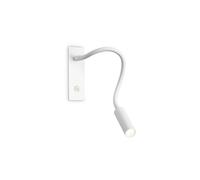 Ideallux Ideal Lux LED wall light IO, white, flexible arm, switch