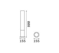Ideal Lux Edo Outdoor Round Lamp Post in a White Finish