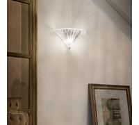 Ideallux Ideal Lux Santa wall lamp, width 39 cm, transparent, glass