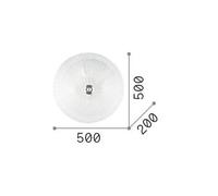 Ideallux Ideal Lux Shell ceiling light, amber-coloured, glass, Ø 50 cm
