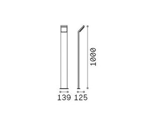 Ideallux Ideal Lux Style LED path light, brown, height 100 cm, 3,000 K