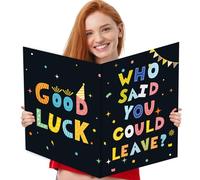 Idealmuzik We Will Miss You Card,Large Goodbye Jumbo Good Luck Card with Envelope, Who Said You Could Leave Decorations, Big Farewell Giant Coworker Leaving Going Away Party Decorations (14x22iinch)