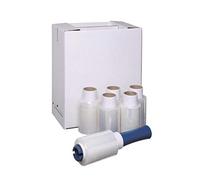 iDEALS UK PACKAGING LTD 12 Clear Strong Mini Handy Pallet Stretch Shrink WRAP Film 100mmx150m + Dispenser