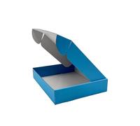 iDEALS UK PACKAGING LTD Gift box Cardboard Folding Lid Postal Boxes for generic use, gift boxes for presents 236 x 196 x 47mm (9.3'' x 7.7'' x 1.9'') Small Parcel - Pack of 10 (Blue)