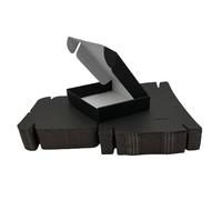 iDEALS UK PACKAGING LTD Gifting Cardboard Folding Lid Postal Boxes 236 x 196 x 47mm (9.3'' x 7.7'' x 1.9'') Small Parcel, Mailing and Gifting - Pack of 25 (Black)