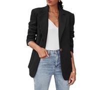 IDEALSANXUN Womens Corduroy Blazer Fall Winter Casual Blazer Dressy Suit Jackets, Black, L