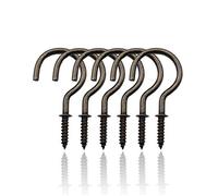 IDEALSV 1-1/2" Bronze Screw Cup Hook Ceiling Hooks 36 Pack Screw-in Light Hooks Mug Hooks