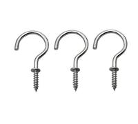 IDEALSV 1-1/4" Screw Ceiling Hooks Stainless Steel Cup Hooks 1-1/4 Inch Screw-in Lights Hooks Plants Hanger Hooks Outdoor and Indoor Hanging (40 Pack)