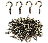 IDEALSV Small Bronze Ceiling Hooks - 5/8'' Screw-in Lights & Jewelry Hooks (40 Pack)