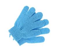 IDEANATEGRATE 1 Pair Bath Glove Exfoliating Scrubber with Five Fingers for Men and Women, Nylon Material, Gentle Cleansing, Easy to Put and Take, for Sauna and Bath Use