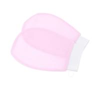 IDEANATEGRATE 1 Pair Pink Exfoliating Gloves for Women Bath and Shower Use, Deep Cleansing Fiber Scrubbing Gloves Massage Effect, for Body Skin Care and Dead Skin Removal