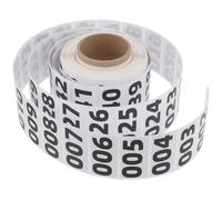 IDEANATEGRATE 1 Roll Black Round Number Stickers with Heat Sensitive Adhesive for Warehouse Organization, 1000 Pieces Inventory Decals Suitable for Appliances and Warehouse Machines