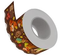 IDEANATEGRATE 1 Roll Bulletin Board Borders Wavy Self-Adhesive Art Paper Border Trim Assorted Colors Unique Design Easy to Use for Classroom Decor