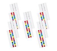 IDEANATEGRATE 10 Sheets Assorted Colour Alphabet Index Tabs Sticky Memo Pads Made of Pet Material, Easy to Use Bookmarks for Reading and Office Organisation