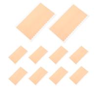 IDEANATEGRATE 10 Sheets Eyelash Extension Tapes for Eyelash Extension Sessions, Khaki Non-Woven Fabric Material, Gently Lifts Eyelid and Ensures Accurate Application, Convenient and Easy to Tear