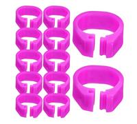 IDEANATEGRATE 100 Pcs Purple Pigeon Rings Numbered 001-100 Plastic Poultry Feet Rings with Secure Fit and Numbering for Birds and Chickens in Farm or Aviary Use
