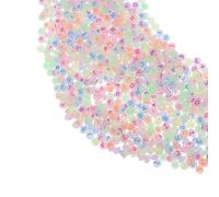 IDEANATEGRATE 1000pcs 4x7mm Fluorescent Plastic Alphabet Beads Round Loose Letter Beads for DIY Bracelet Jewelry Making Craft Supplies