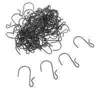 IDEANATEGRATE 100pcs Black Iron S-Shaped Hooks Strong and Organizing Small Metal S Hooks for Home Storage and Closet Hanging Solutions