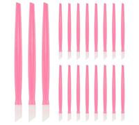 IDEANATEGRATE 100pcs Nail Embossing Stick Tool for Nails Cleaning Stick Rubber Head Dead Skin Remover for Professional Art Tools Sculpting for Salon Manicure