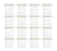 IDEANATEGRATE 100pcs Organza Pouch Bags Drawstring Favor Bags Chic Beige Small Jewelry with Elegant Look for Weddings and Occasion Easy to Carry and Keep Things Tidy