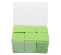IDEANATEGRATE 1080pcs Lint-free Eyelash Remover Pads Green Square Cotton Cleaning Wipes for Nail Polish and Lash Extension Tools