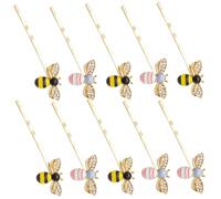 IDEANATEGRATE 10pcs Bee Bobby Pins Metal Hair Barrettes Decorative Hair Accessories for Women Wedding Birthday Engagement Stylish Hairpins