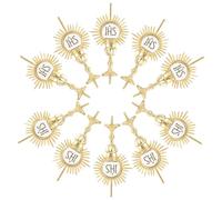 IDEANATEGRATE 10pcs Bible Scripture Ornaments in Bible Book Shape for Religious Christmas Decorations, Easy Installation Hanging Ornaments Made of Plastic and Resin, for Holy Communion Party