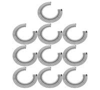 IDEANATEGRATE 10pcs Black Stretch Hair Combs Headbands for Women Flexible Abs Plastic Circular Hair Styling Comb Fits Different Head Circumferences Keeps in Place for Makeup and Washing Face
