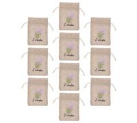 IDEANATEGRATE 10pcs Linen Drawstring Bags 10x14cm Decorative Wedding Favor Bags with Drawstring Closure, Keeps Clothes Fresh for DIY Craft and Wardrobes, Lasting Aromatic Experience