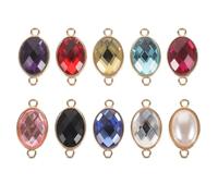 IDEANATEGRATE 10pcs Metal Oval Linking Charms with Smooth Edges for Jewelry Making, Vintage Elegant Connectors, Safe and Sturdy, for DIY Necklace and Bracelet Projects at Parties