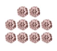 IDEANATEGRATE 10pcs Pink Floral Flower Hair Accessories Made of Microfiber for DIY Decoration and Costumes, Floral Headwear to Personalize Clothing and Cover Stains