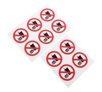 IDEANATEGRATE 10pcs round No Eating Sign Stickers for Factory and Workshop Safety, Self-adhesive Vinyl with Strong Adhesive and Versatile Application for Indoor Workplaces