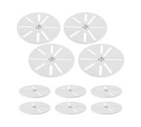IDEANATEGRATE 10pcs White Plastic Camera Stand Base with Flexible Adjustment and Effortless Installation, Modern Style round Wall Mount Base for Monitoring and Home Camera Use