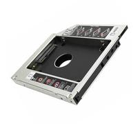 IDEANATEGRATE 12.7mm Hard Drive Tray for Laptop Optical Bay, Aluminium Alloy 2.5 Inch SSD and HDD Adapter Compatible with 7mm, 9.5mm, and 12.5mm Drives, Backwards Serial Ata I and Ii Support
