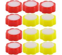 IDEANATEGRATE 12Pcs Finger Moistener Sponges for Cash Counting, Office Bank Supply Wet Hand Machine, Red Yellow Fingertip Dampeners for Finance Use