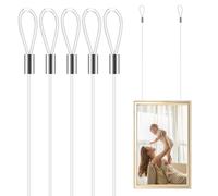 IDEANATEGRATE 12pcs Picture Cord Rope Nylon Hanging Cords with Double-Ended Loops 1.5m Universal Hanging Tool Easy Attachment for Frames and Lamps Wedding Projects