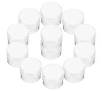 IDEANATEGRATE 12pcs round White Plastic Diamond Gemstone Display Boxes for Rings and Jewelry Protection, Multi-functional Storage Cases Suitable for Office Or Supermarket Display Window