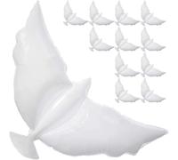 IDEANATEGRATE 12pcs White Dove Balloons for Ceremonies and Birthday Decor, Commemorative Polyester Film Balloons That Can Be Written, for Wedding and Outdoor Celebrations