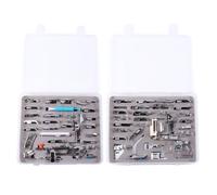 IDEANATEGRATE 1set Presser Foot Set for Lock Low Shank Sewing Machines Alloy Metal Easy Install with Storage Box
