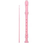 IDEANATEGRATE 1set Soprano Recorder Flute for Beginners Lightweight Musical Instrument with Cleaning Stick Pink Vertical Flute for Teens and Gift Occasions
