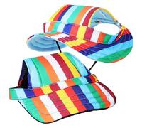 IDEANATEGRATE 2 Pcs Dog Hats for Small Dogs round Brim and Visor, Made of Oxford Cloth and Canvas, for Outdoors to Protect Eyes from Sunlight