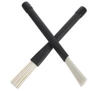 IDEANATEGRATE 2 Pcs Retractable Drum Brushes for Jazz and Rock Drummers, Plastic Material with Convenient Storage Design, Drum Accessories Gift for Professional Musicians and Music Lovers