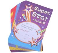 IDEANATEGRATE 200pcs A5 Cartoon Award Certificates Paper with Printing and Single-Sided High-Definition Colour Printing, for Classroom Awards and Teacher Recognition