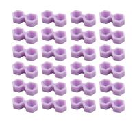 IDEANATEGRATE 200pcs Purple Plastic Eyelash Glue Holder Cups with Dual Hole Cone Shape for Lash Extensions, Extended Time Function Enhancing Grafting Efficiency, for Eyelash Studios Services