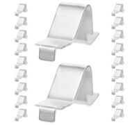 IDEANATEGRATE 20pcs Heavy Duty Cabinet Shelf Clips Made of Sturdy Iron, Silver Colour, Not Easy to Deform or Break, for Cabinet and Bookcase Shelving Support