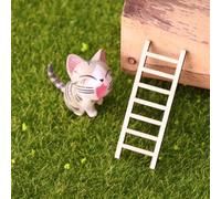 IDEANATEGRATE 20pcs Mini Wooden Staircase Ornaments DIY Craft Home Scenery Stairway Model Micro Landscape Decoration for Store and Table Display