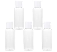 IDEANATEGRATE 25pcs 50ml Plastic Travel Cosmetic Bottles Portable Empty Lotion Containers Lightweight Refillable Bottles for Shampoo and Makeup Remover Storage Random Color