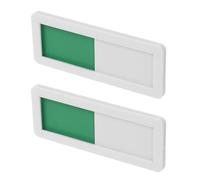 IDEANATEGRATE 2pcs Acrylic Slider Privacy Sign Self Adhesive Door Indicator for Office Conference Room and Restroom, Open Closed Sliding Privacy Signboard